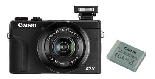 Canon PowerShot G7 X Mark III schwarz SET mit 2. Akku