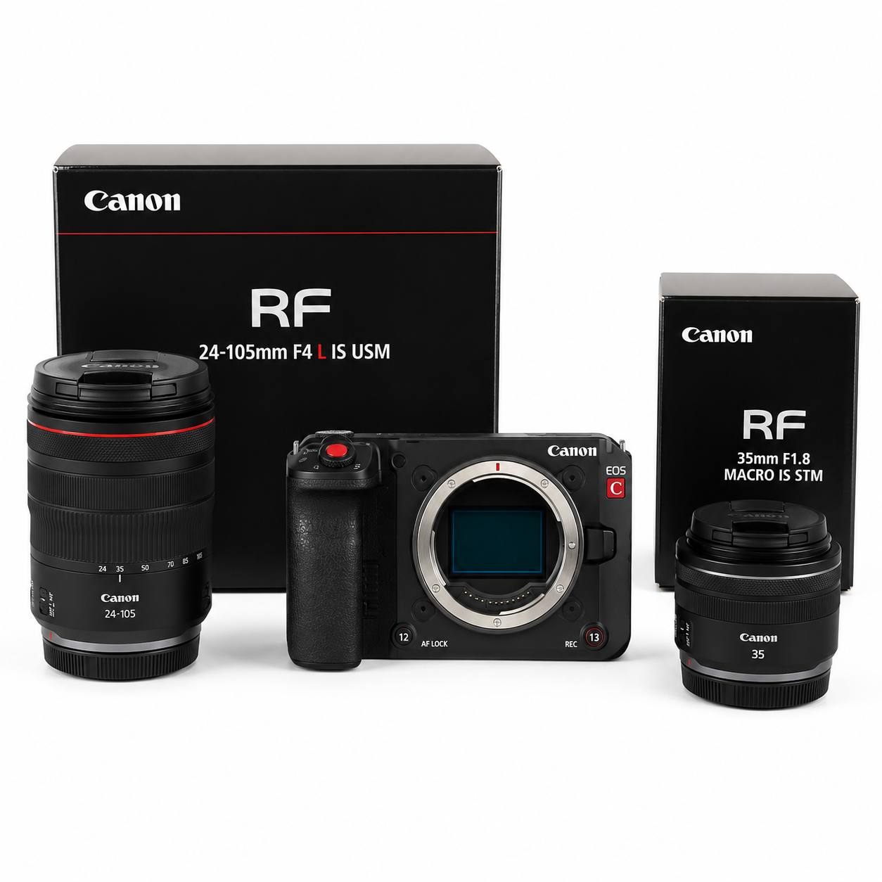 Softbundle Canon EOS C50 Body + Canon RF 24-105mm f4.0 + Canon RF 35mm f1.8