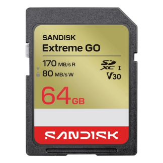 SanDisk Extreme GO R170/W80 SDXC, UHS-I, 64 GB
