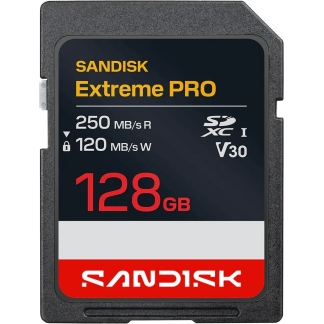 SanDisk Exreme Pro R250/W120 SDXC, UHS-I, 128GB